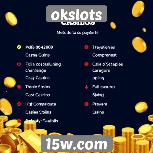 Métodos de pagamento disponíveis no okslots